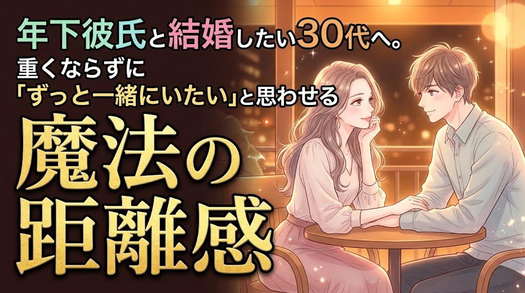 年下彼氏と結婚したい30代へ。重くならずに「ずっと一緒にいたい」と思わせる魔法の距離感
